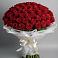 Букет 101 Красная роза Блэк Мэджик в Лазарево