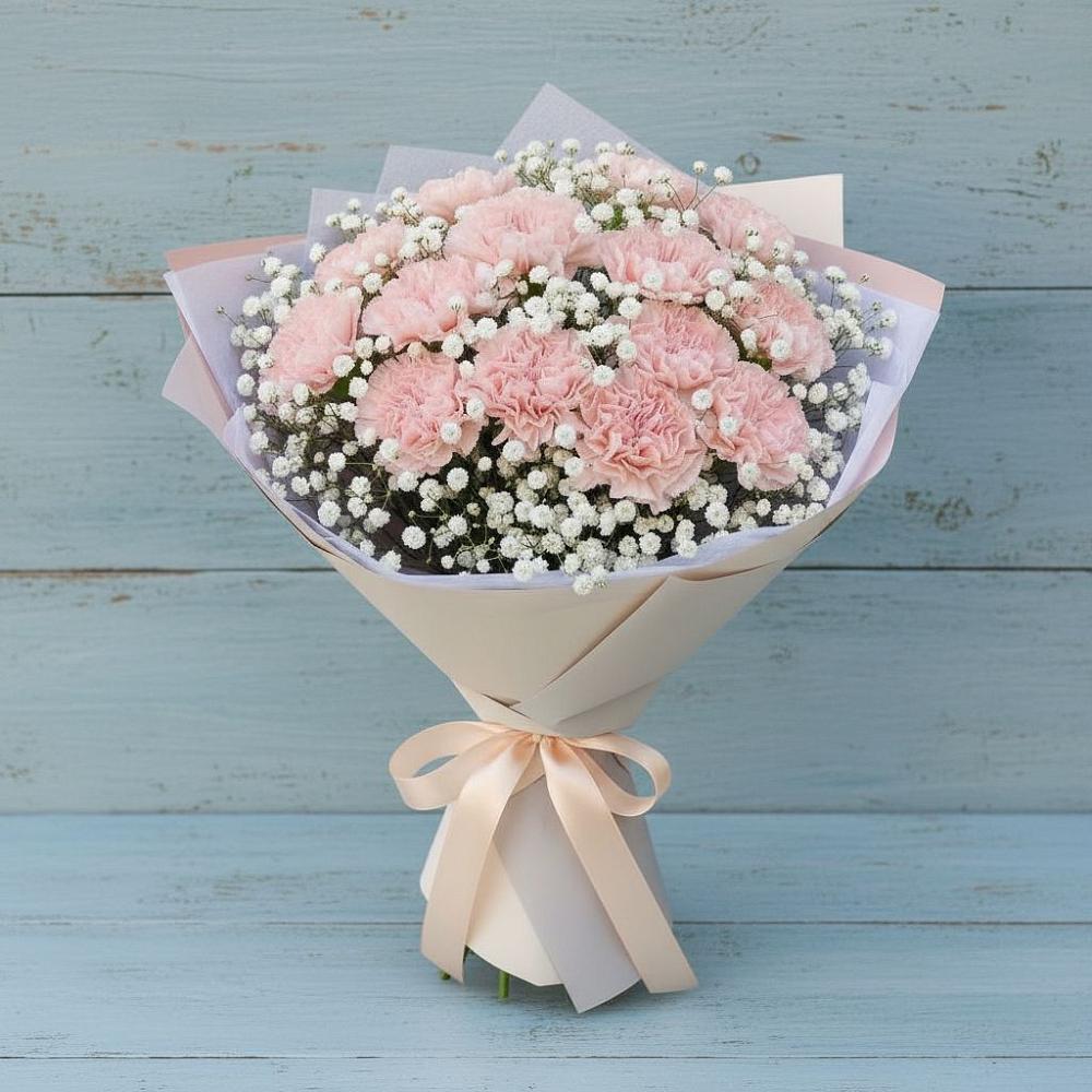 Букет цветов из: Гвоздики в Лазарево