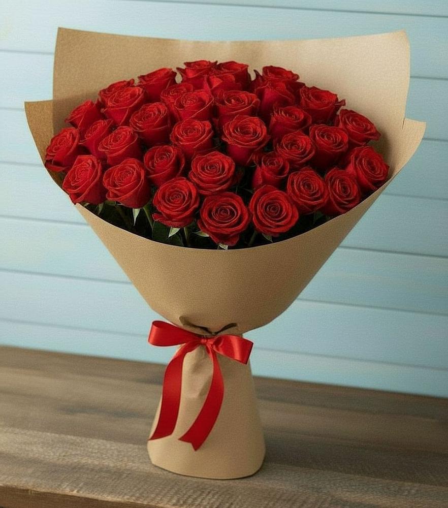 Букет Красные розы Милано в Лазарево