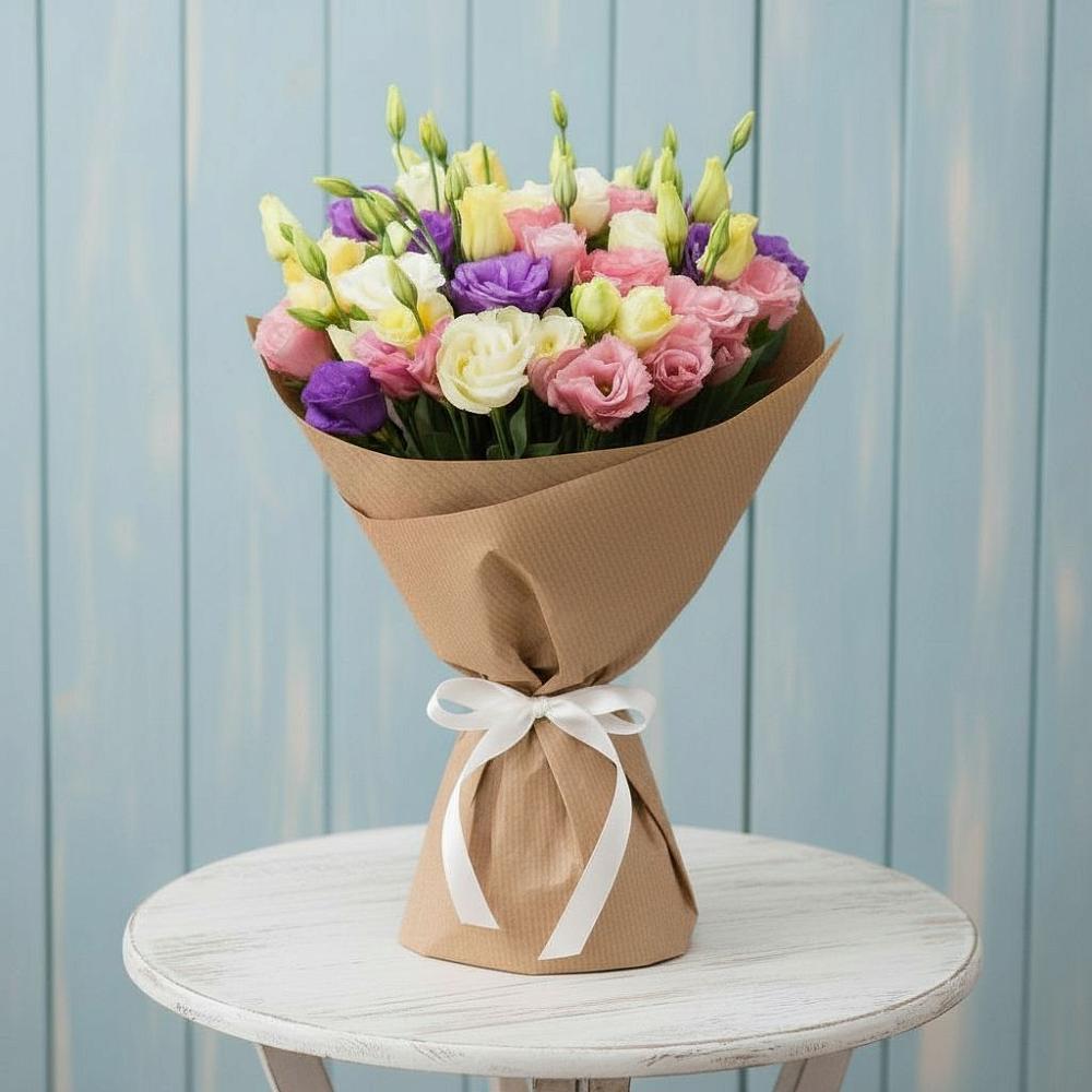 Букет цветов из: Лизиантусы в Лазарево