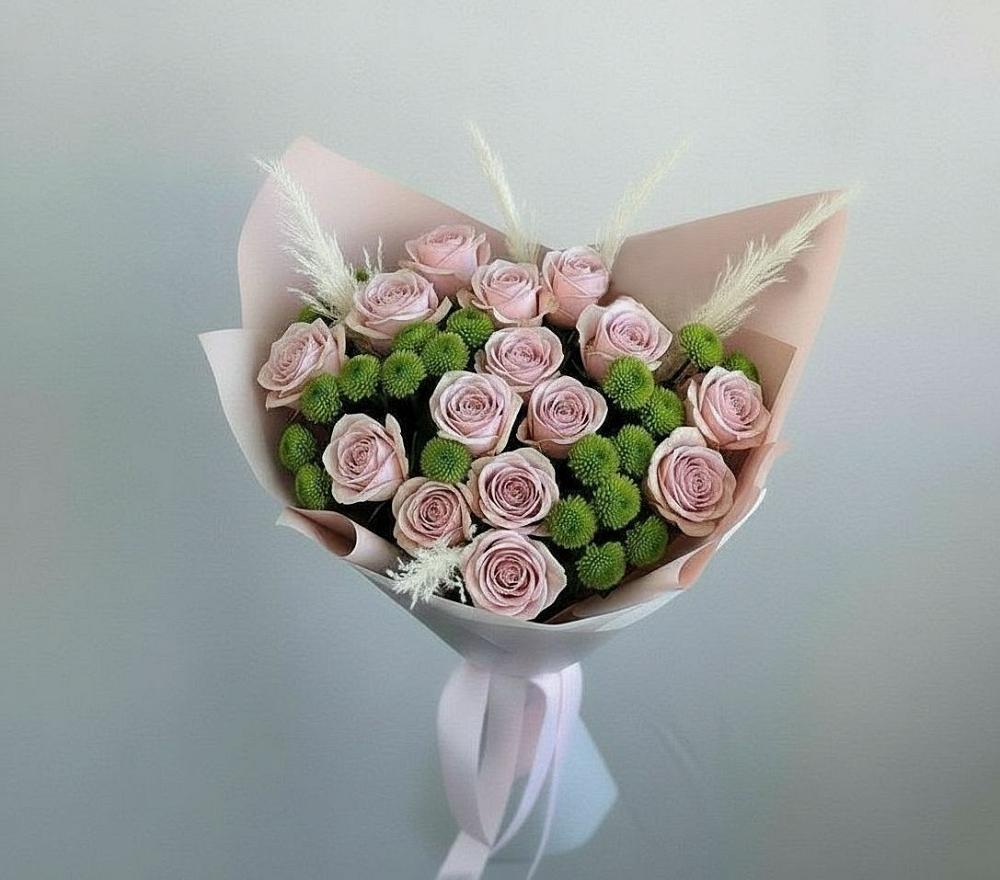 Букет цветов из: Розы и Хризантемы в Лазарево