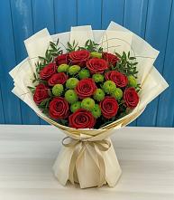 Букет цветов из:  Розы и Хризантемы в Лазарево