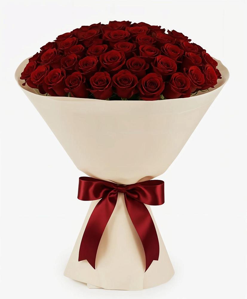 Букет 101 Бордовая роза Блэк Бакарра в Лазарево