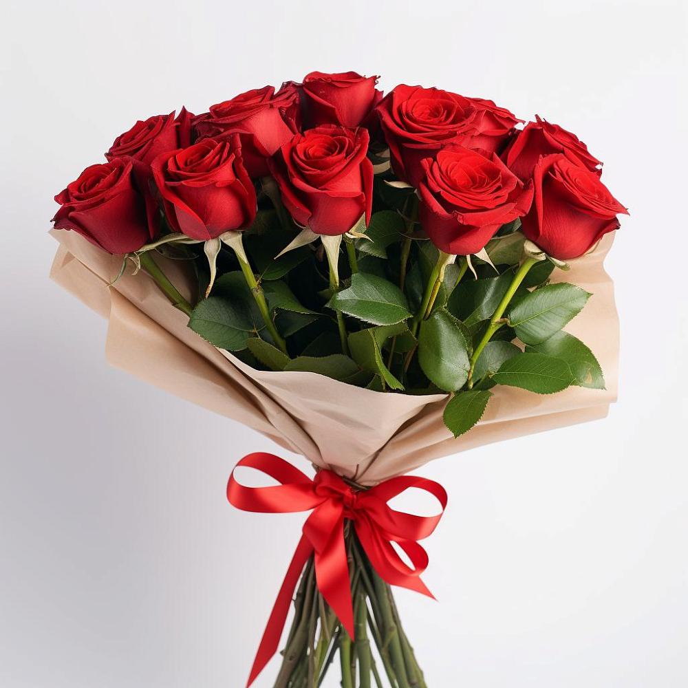 Букет 11 Красных роз Эдлесс Лав в Лазарево