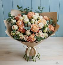 Букет цветов из:  Альстромерии и Розы #REPLACE_PRED# Лазарево